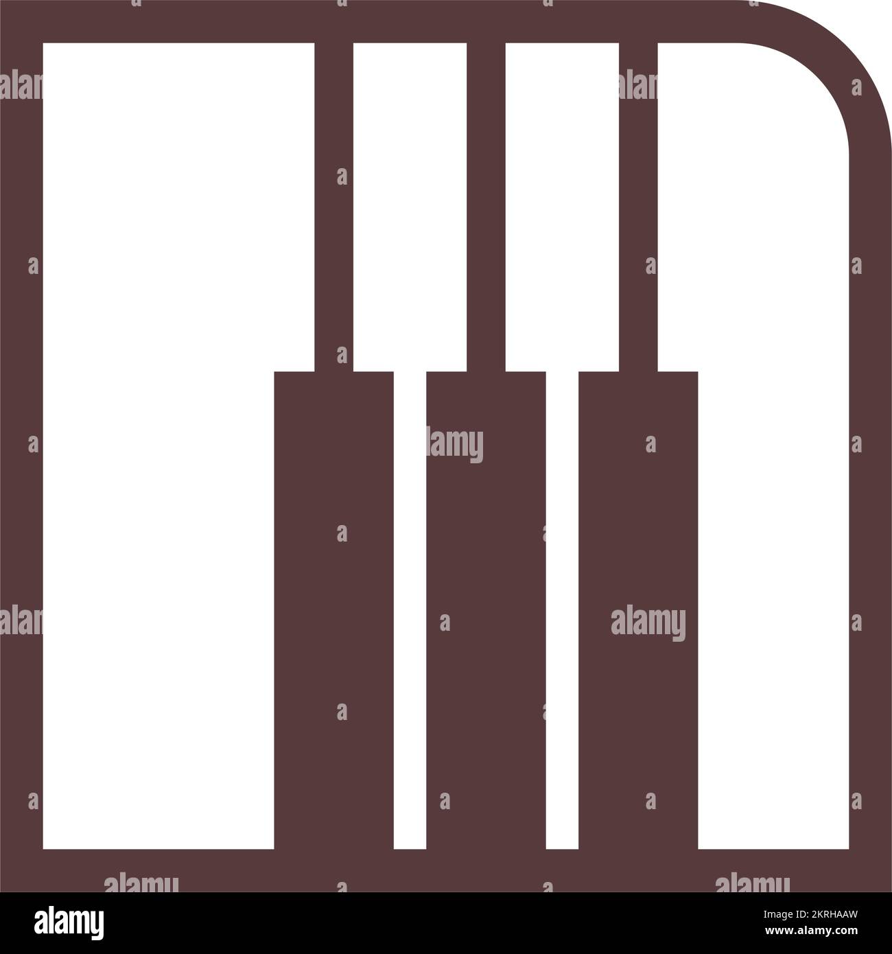 Piano logo icon design illustration Stock Vector