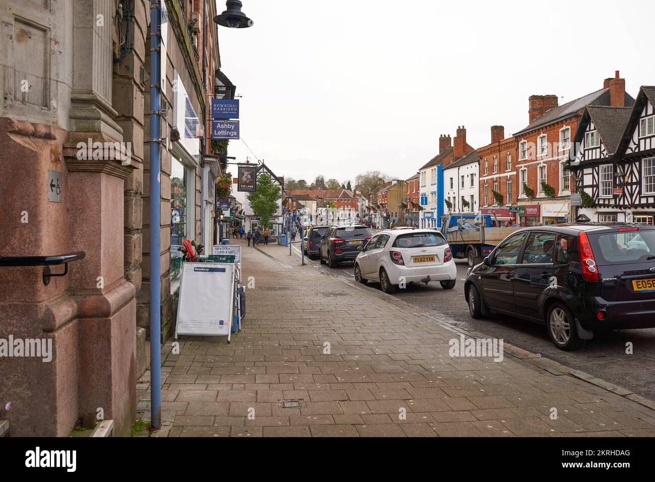 High street scene in Ashby de la Zouch, UK Stock Photo Alamy