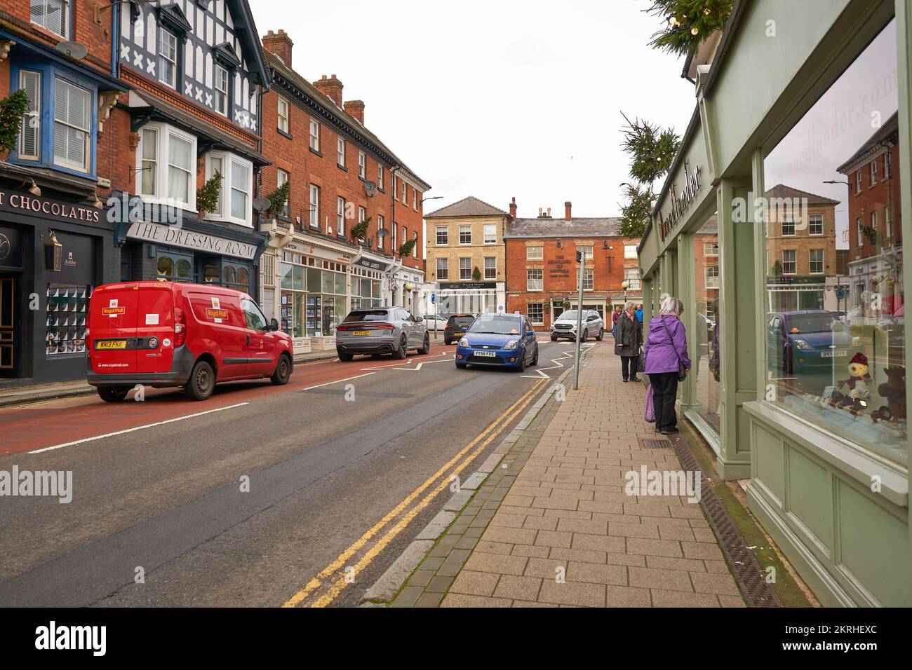 High street scene in Ashby de la Zouch, UK Stock Photo Alamy