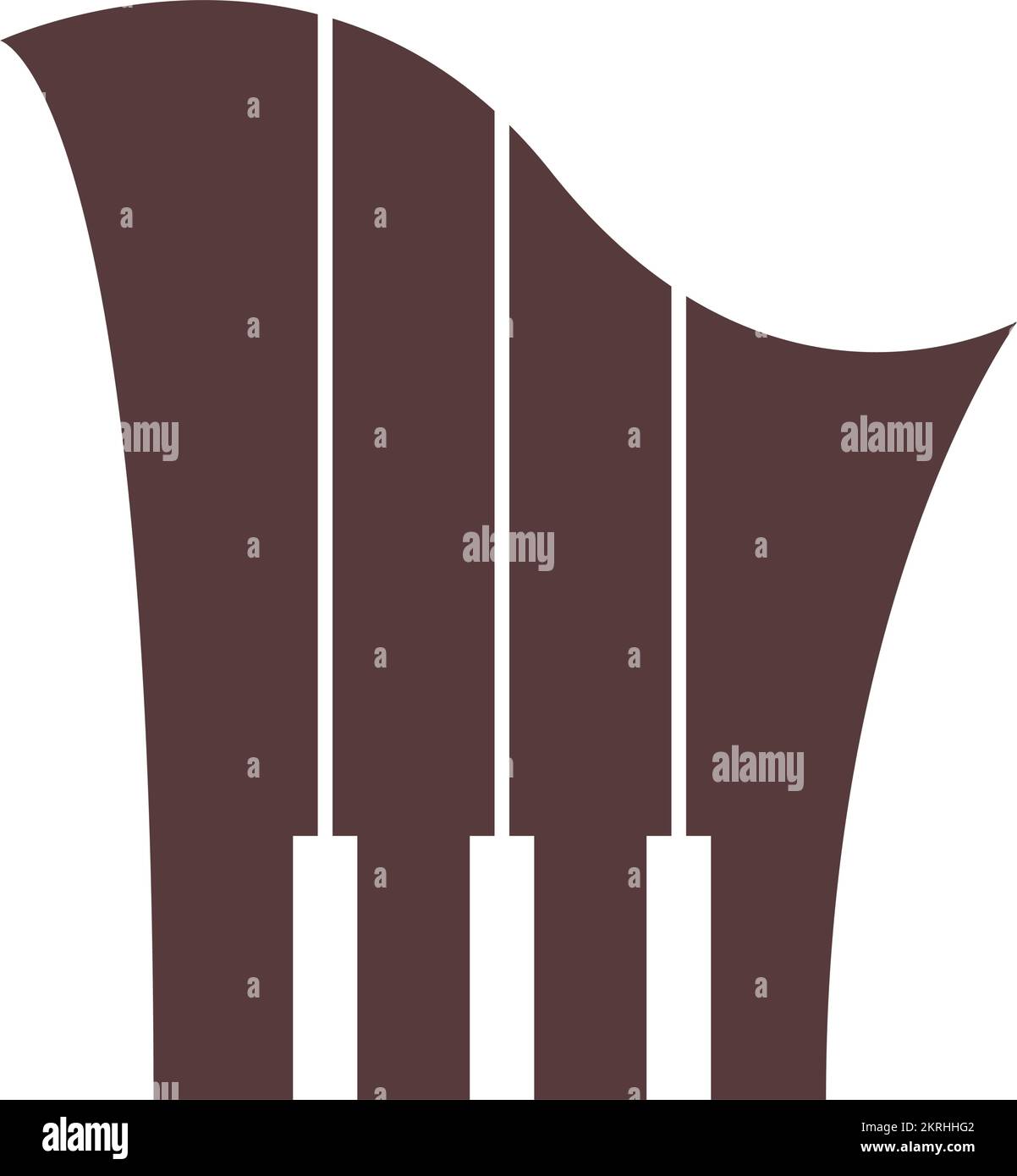 Piano logo icon design illustration Stock Vector