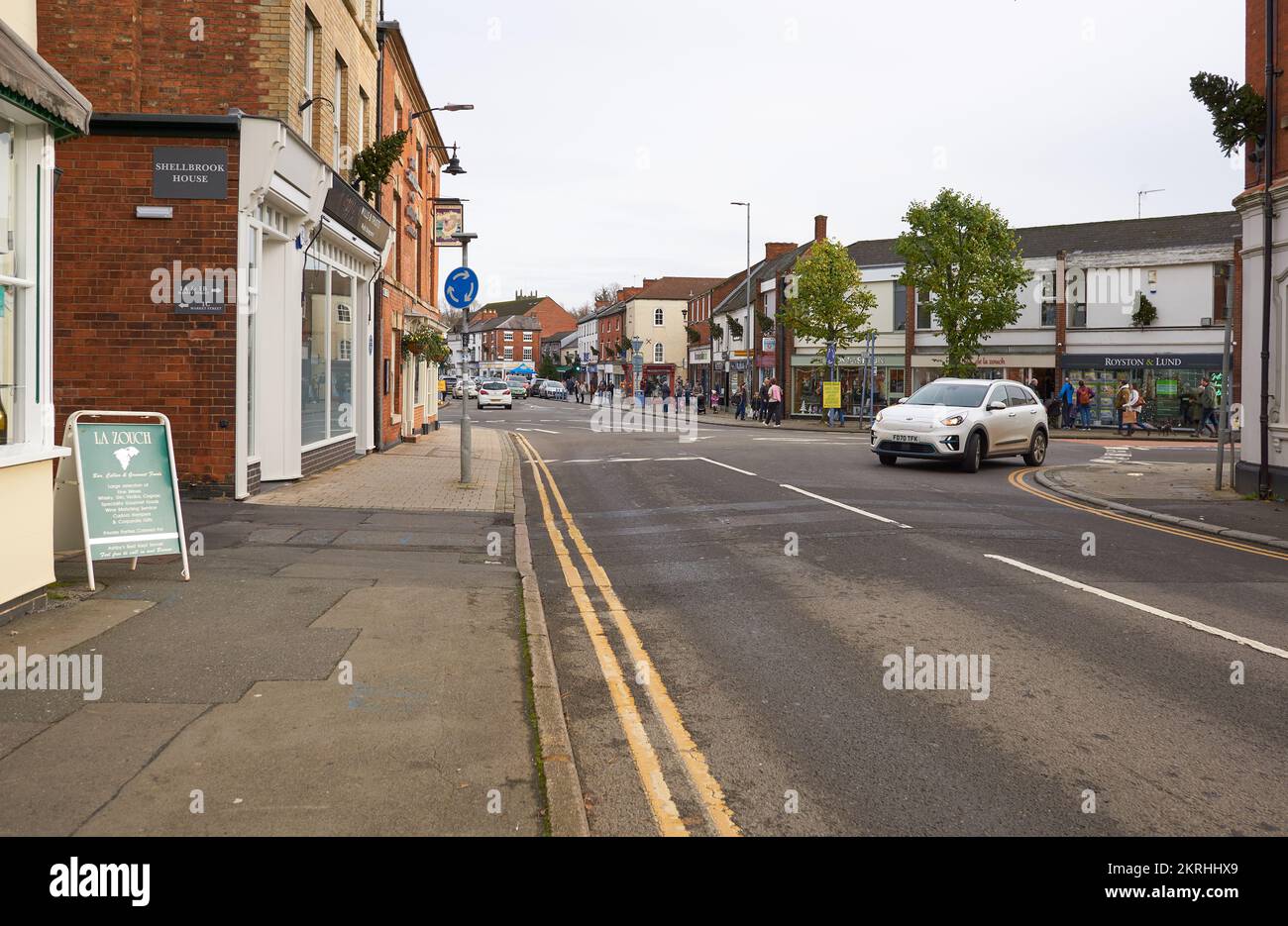High street scene in Ashby de la Zouch, UK Stock Photo Alamy