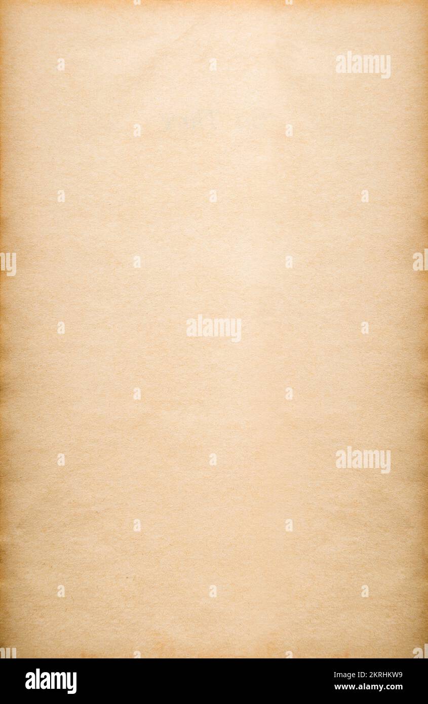 Empty aged paper sheet. Grungy paper texture background Stock Photo
