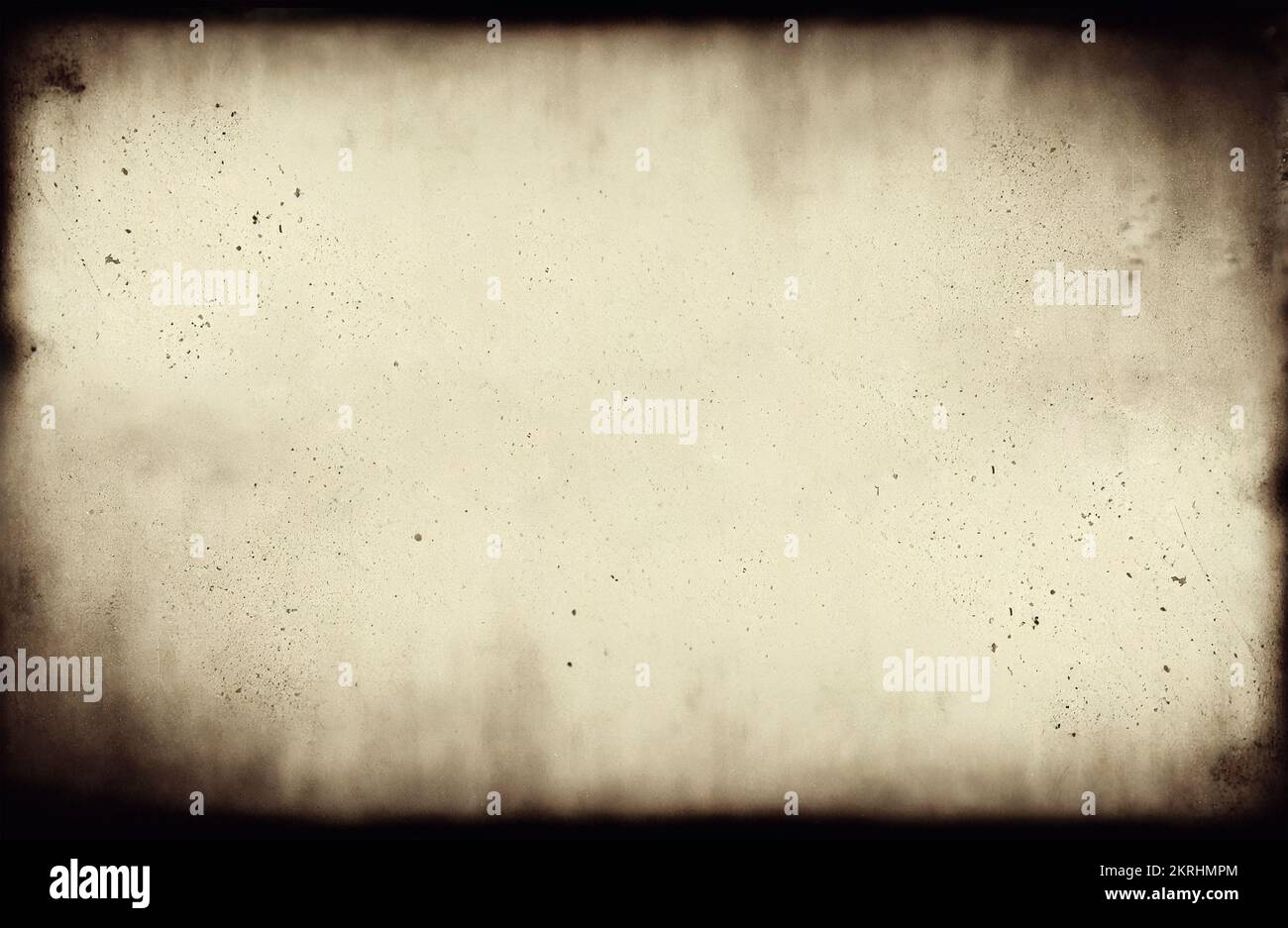 Vintage film frame scratches dust particles vignette. Retro photo paper Stock Photo