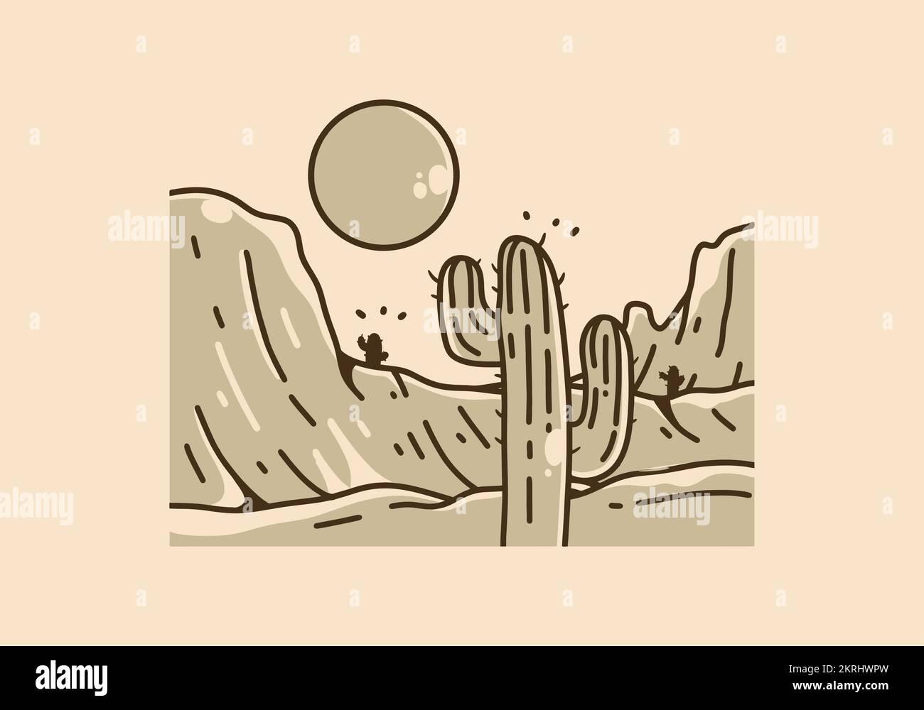 Desert art garden Stock Vector Images - Alamy