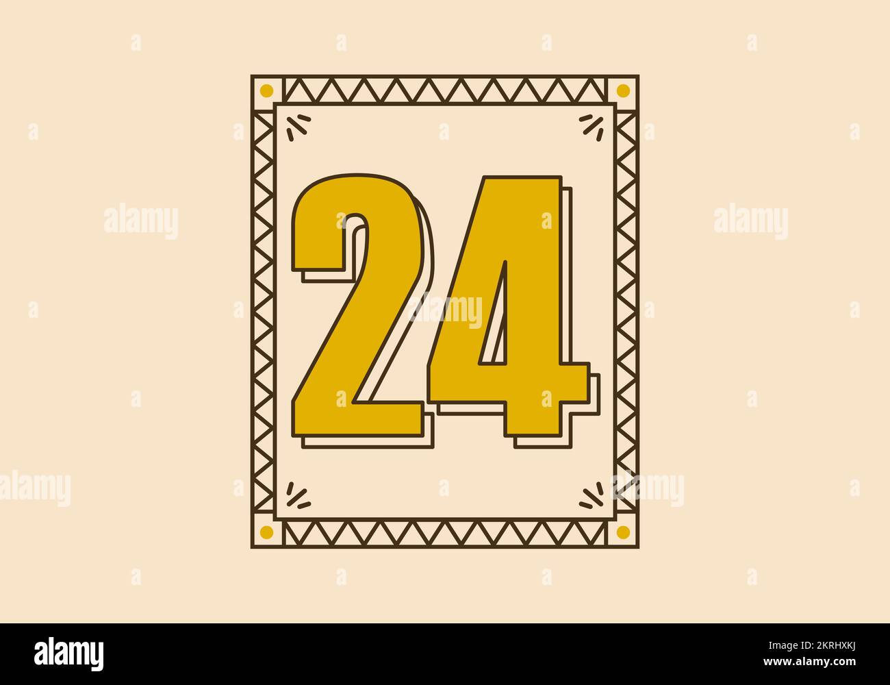 Number 24 Stock Illustration 315689666