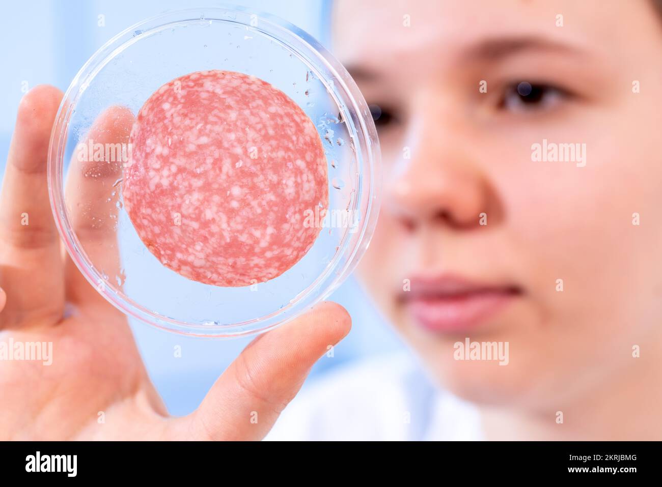 meat sausage quality control in the food inspection laboratory young