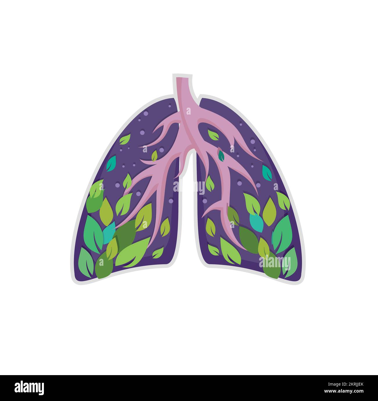 Lung abstract logo design, Lungs vector illustration, breathing, Stock Vector