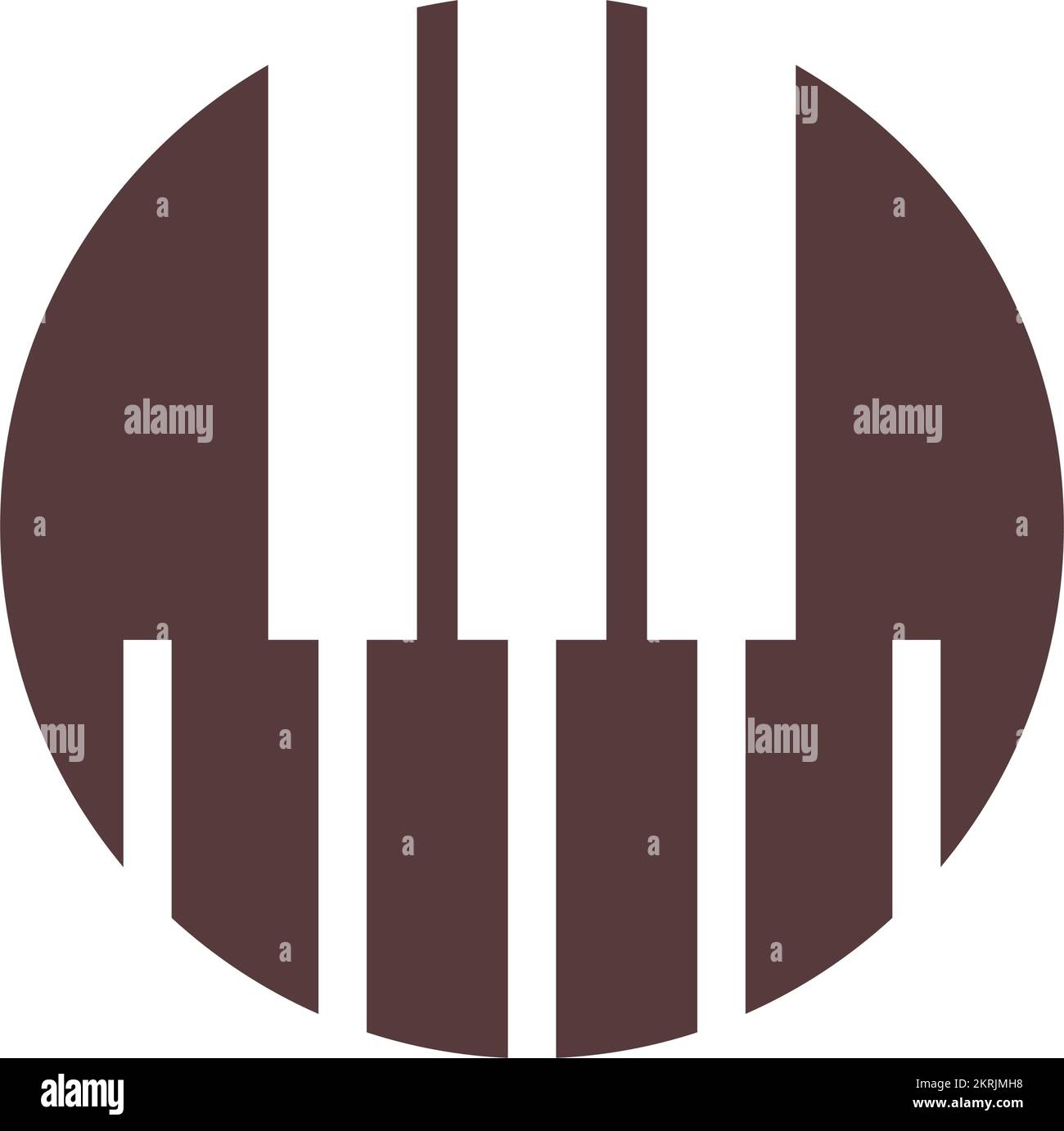 Piano logo icon design illustration Stock Vector