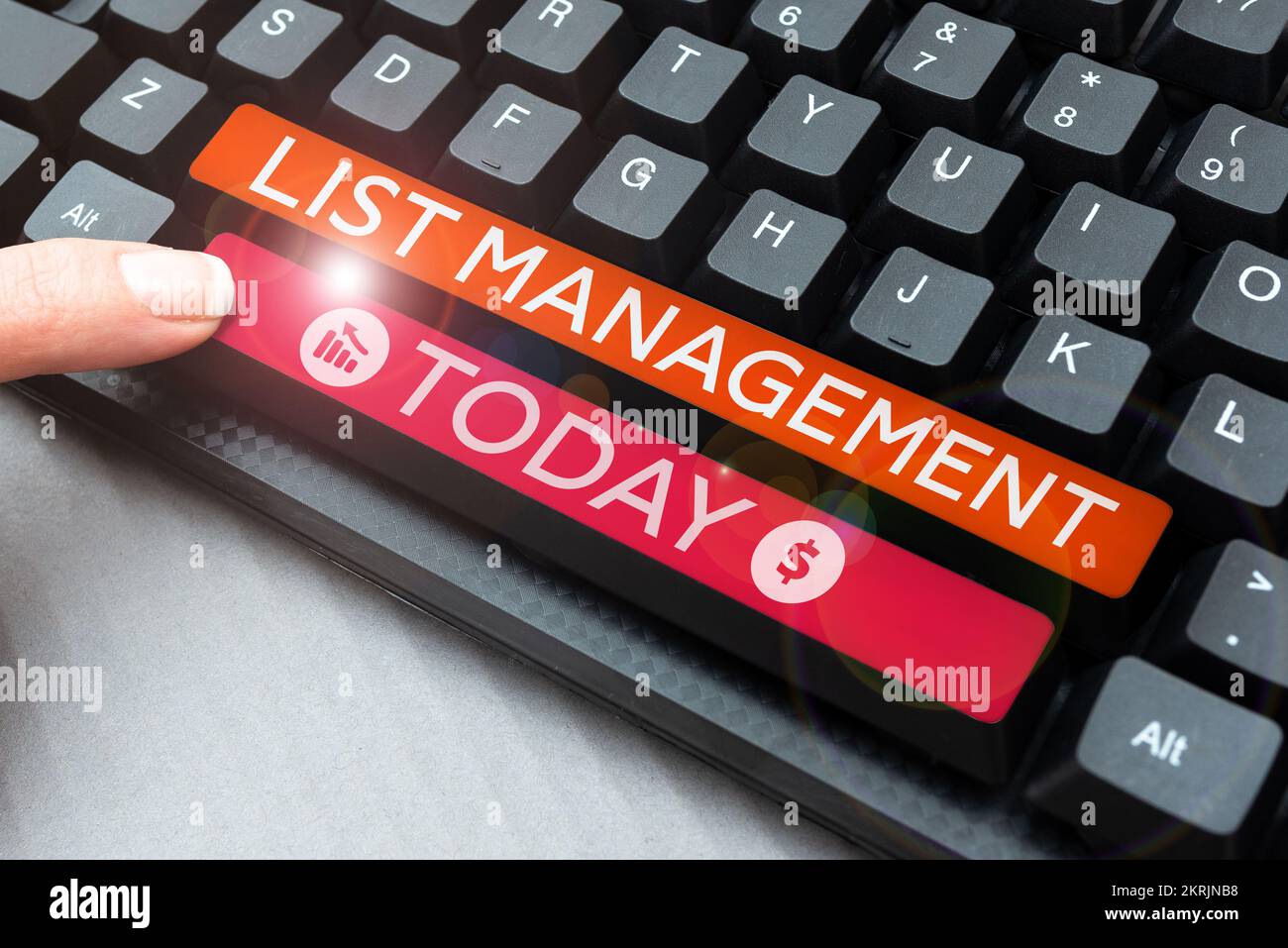 Hand writing sign List Management, Business idea company or individual ...