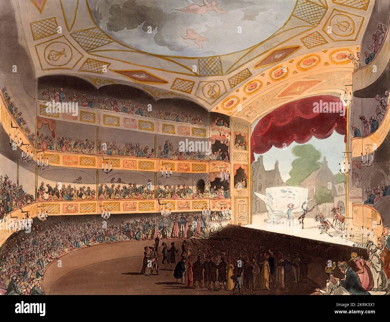 Royal Circus May 1, 1809 - Designed and etched by Thomas Rowlandson Stock Photo