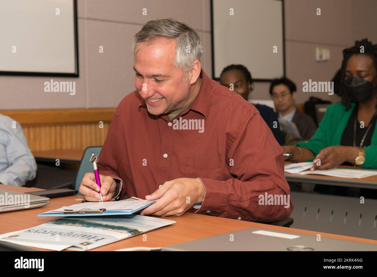Imcom Sign Jeff M. Nagan, the USAG Humphreys public affairs officer, signs an ...