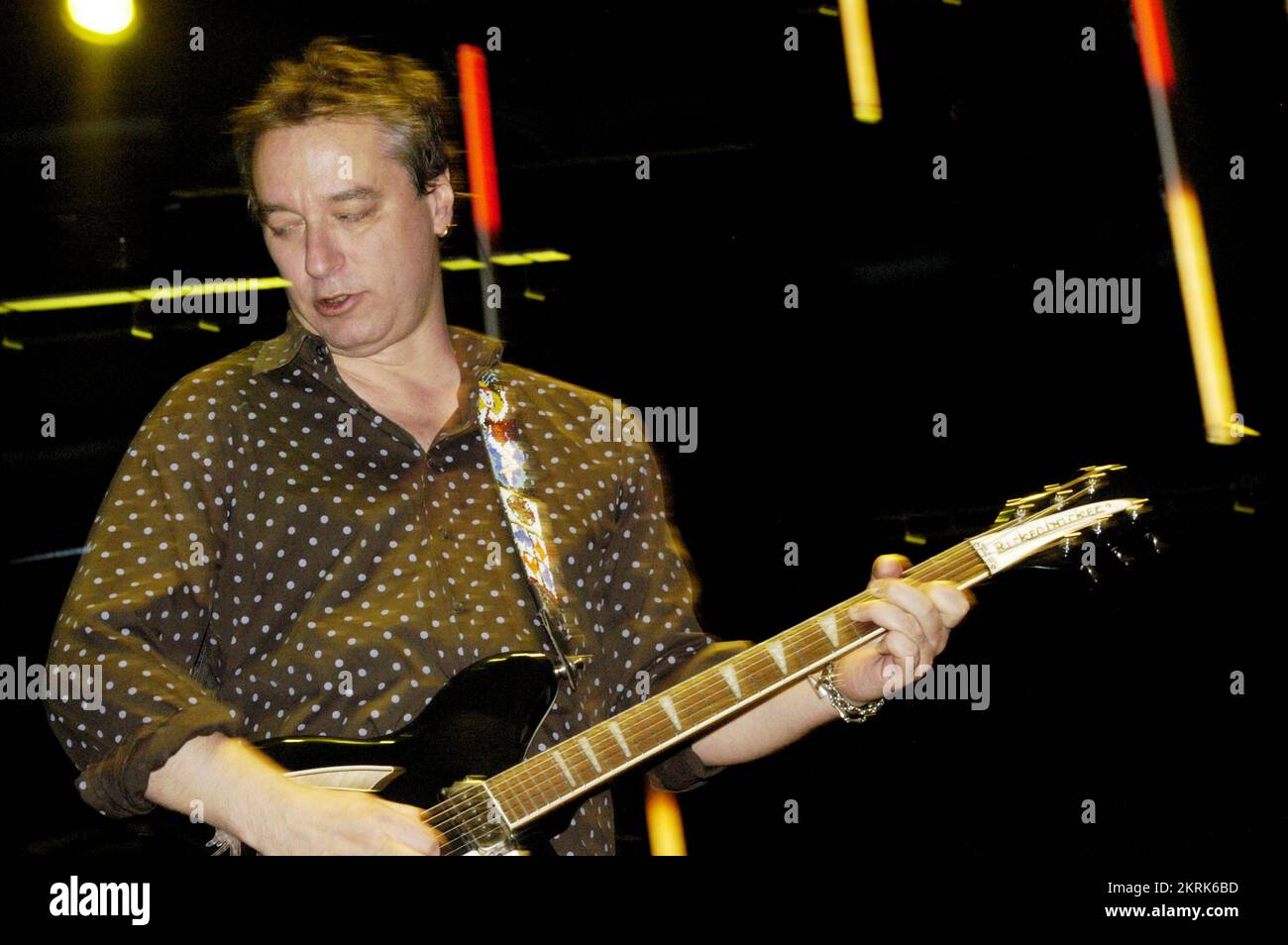 Guitarist (guitar player) Peter Buck of REM at The Millennium Stadium