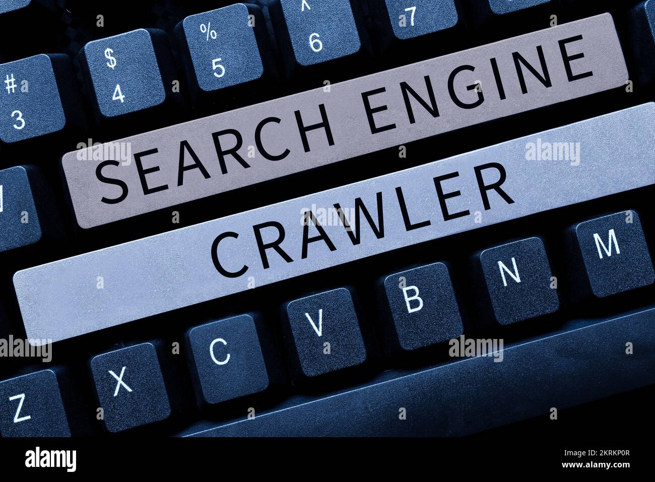 Text sign showing Search Engine Crawler, Concept meaning program or automated script that browses the web Stock Photo