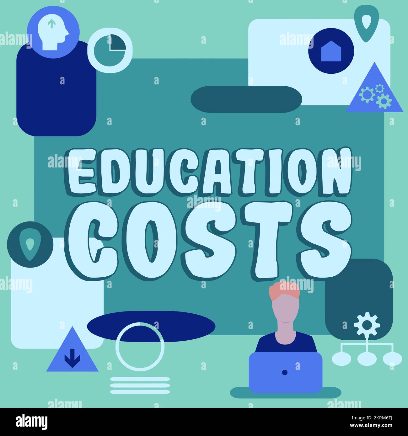 Text sign showing Education Costs, Business concept amounts paid for ...