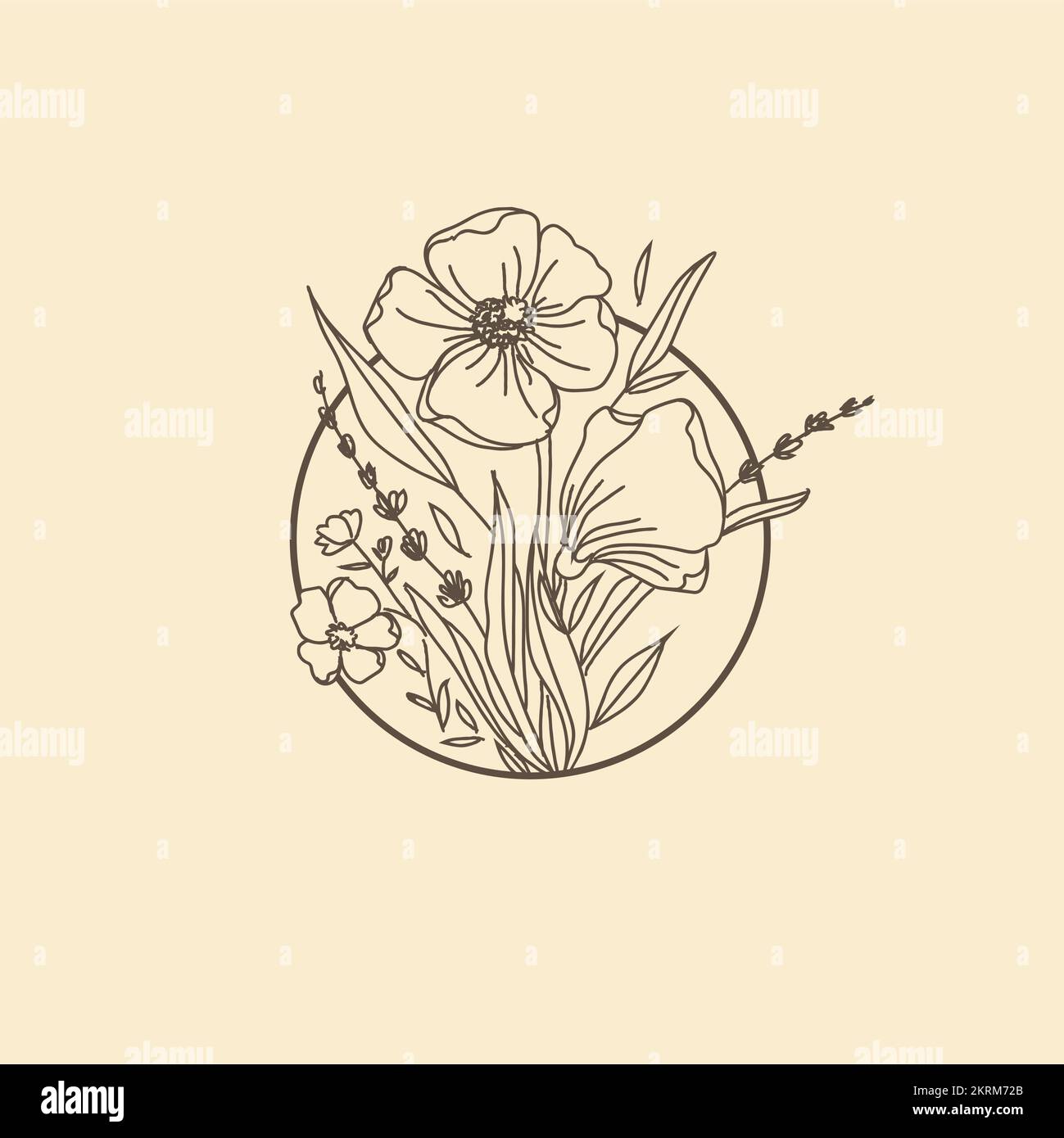 Vector illustration flowers, bouquet Stock Vector
