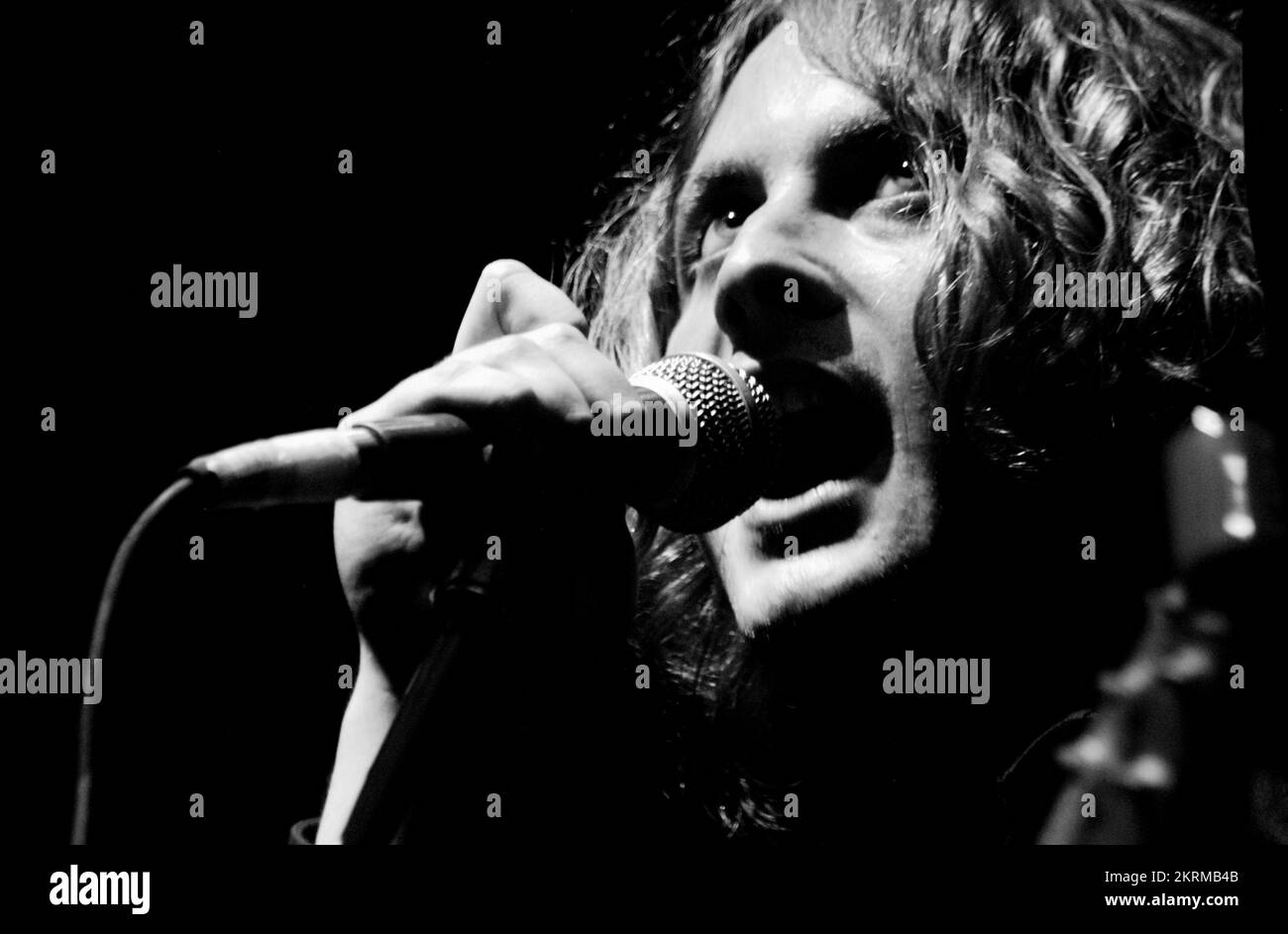 Lead singer rock band Black and White Stock Photos & Images - Alamy
