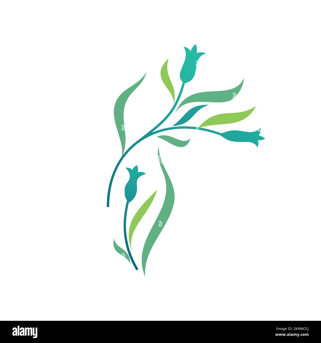 Abstract organic artwork, logo design, nature inspired logo design, floral ornament, flowwer decoration Stock Vector