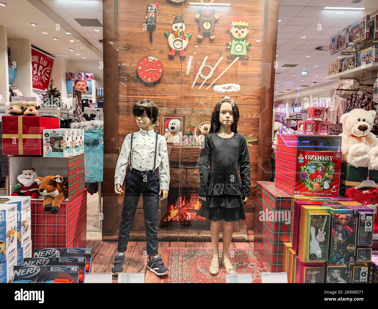 Baby clothes on mannequins. Sale Stock Photo - Alamy
