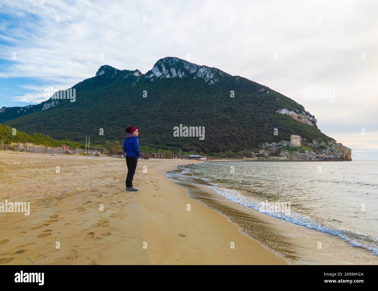 Mount Circeo (Latina, Italy) - The famous mountain on the Tirreno sea, in the province of Latina, very popular with hikers for its beautiful landscape Stock Photo