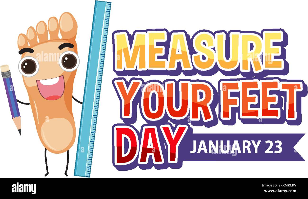 Measure your feet day banner design illustration Stock Vector Image