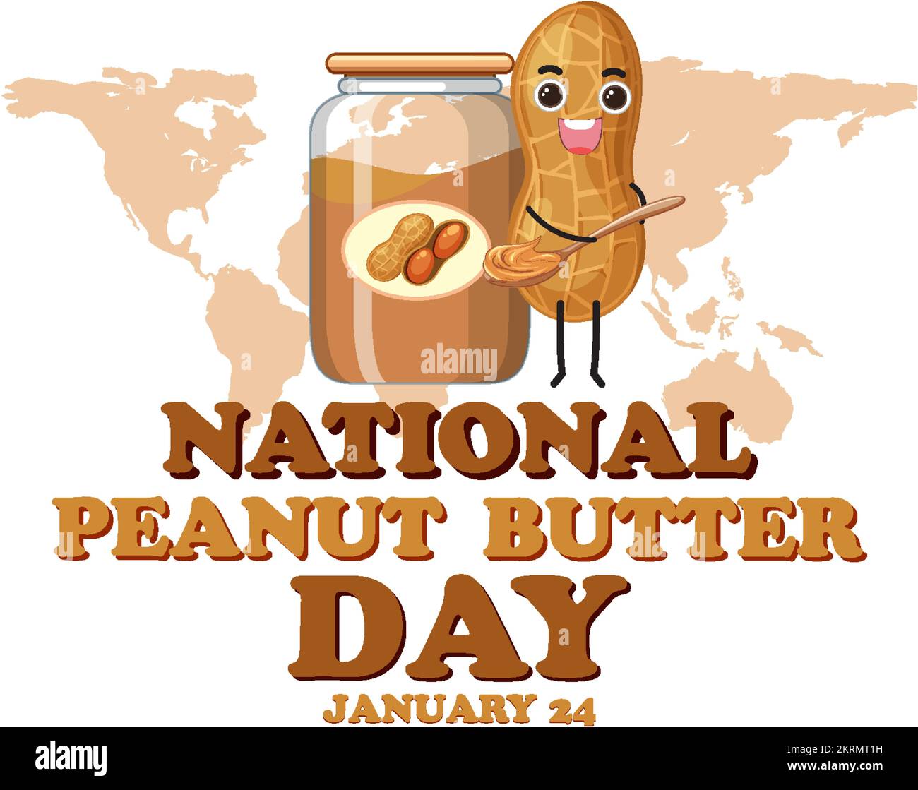 National Peanut Butter banner design illustration Stock Vector Image