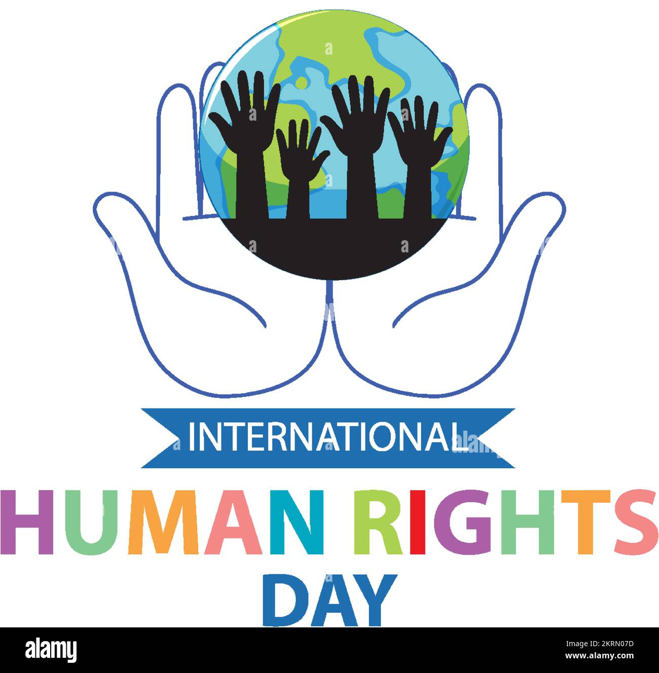International Human Rights Day text for banner design illustration ...