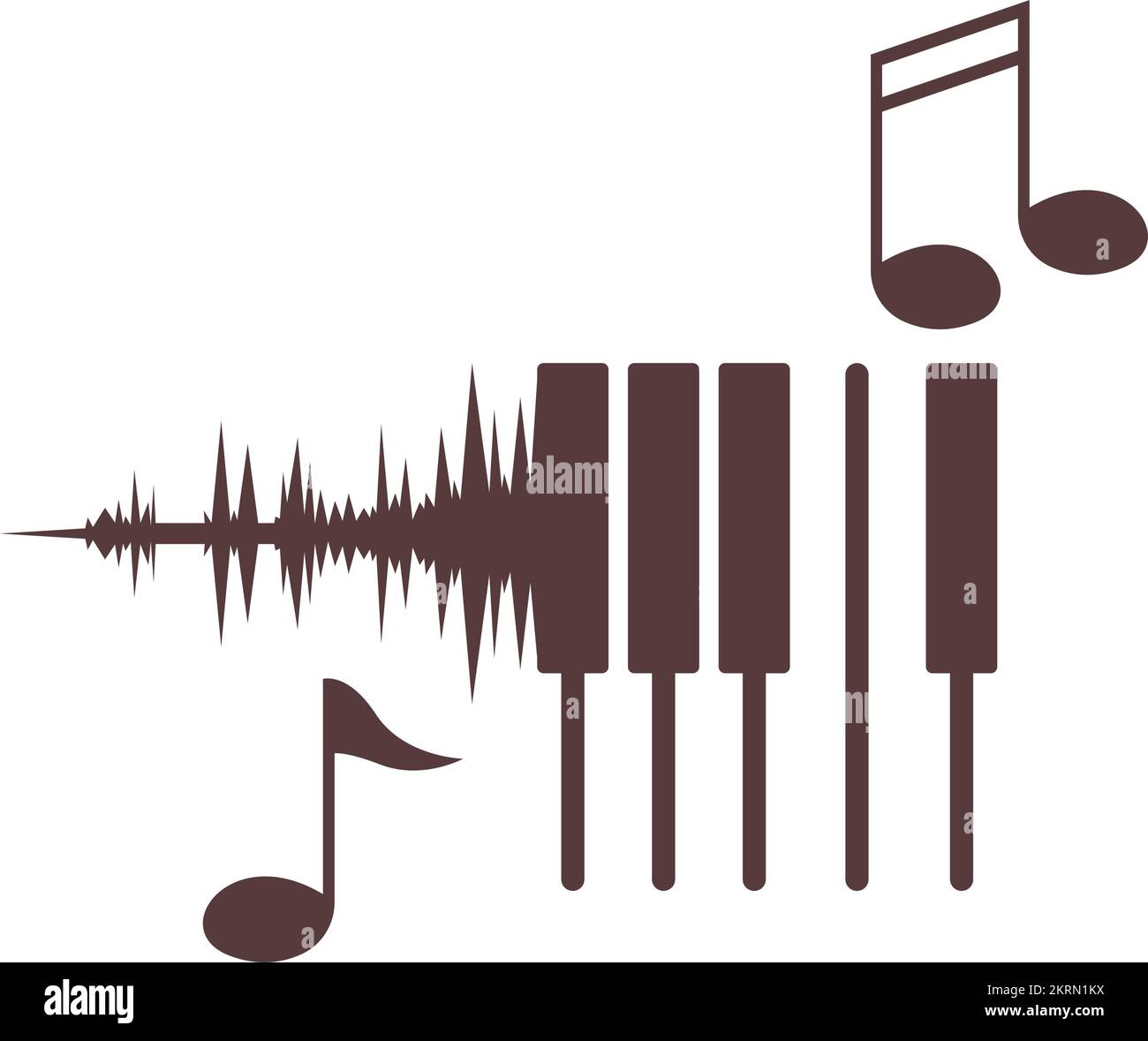 Piano logo icon design illustration Stock Vector