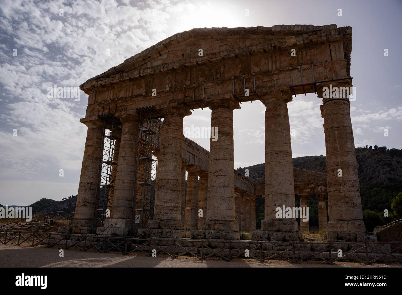 Segesta temple, ruins Stock Photo