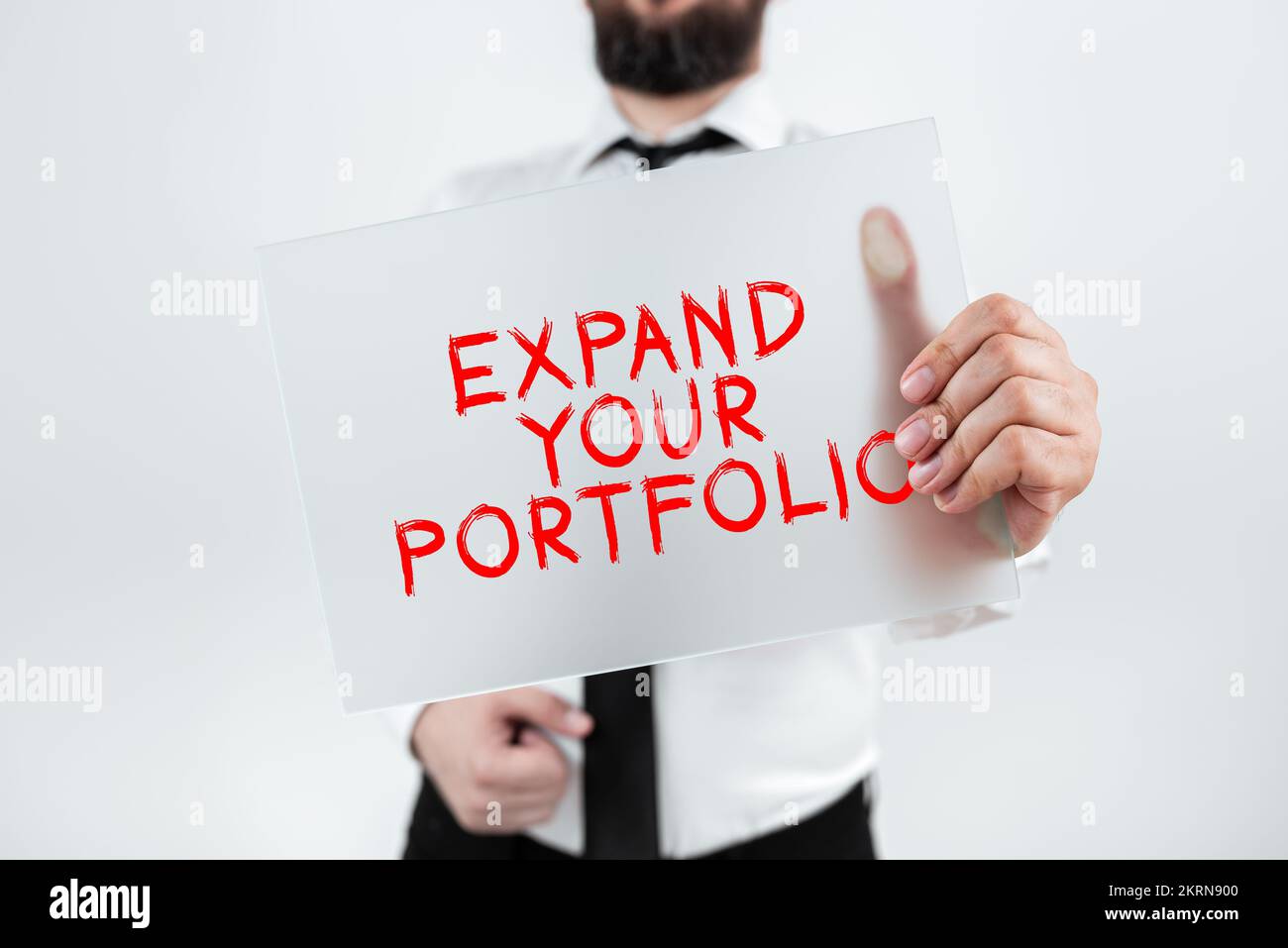 Conceptual display Expand Your Portfolio, Concept meaning Define the