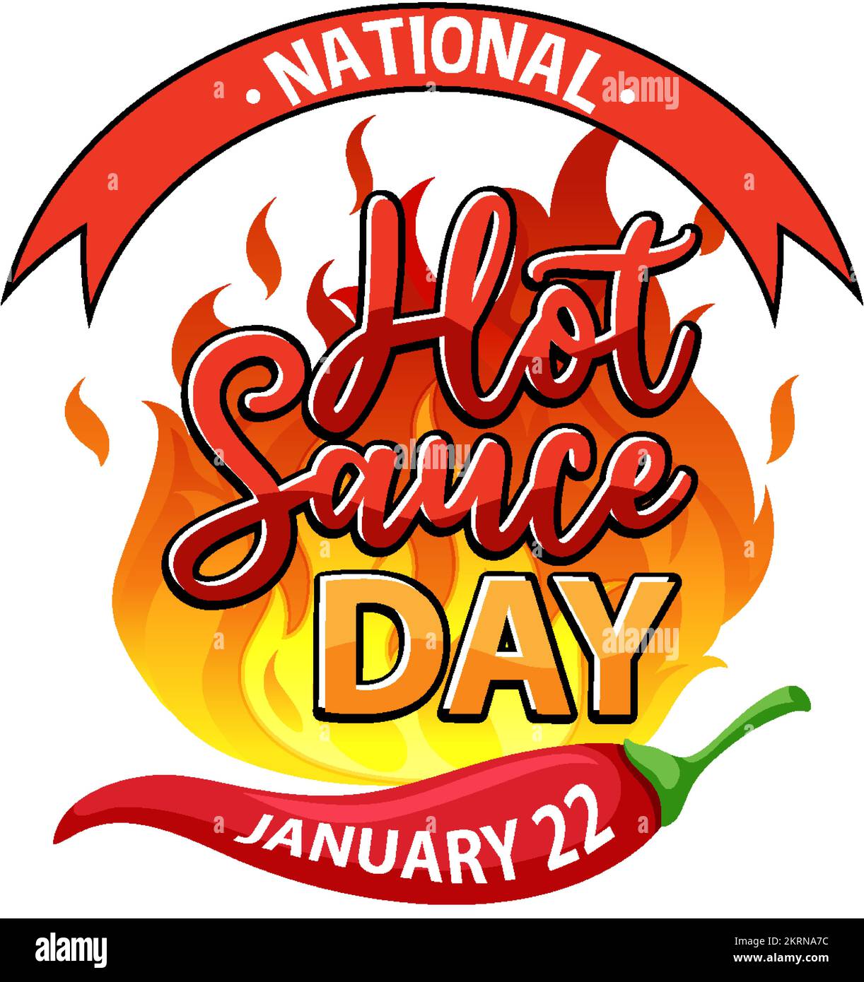 National Hot Sauce Day Banner Design illustration Stock Vector Image