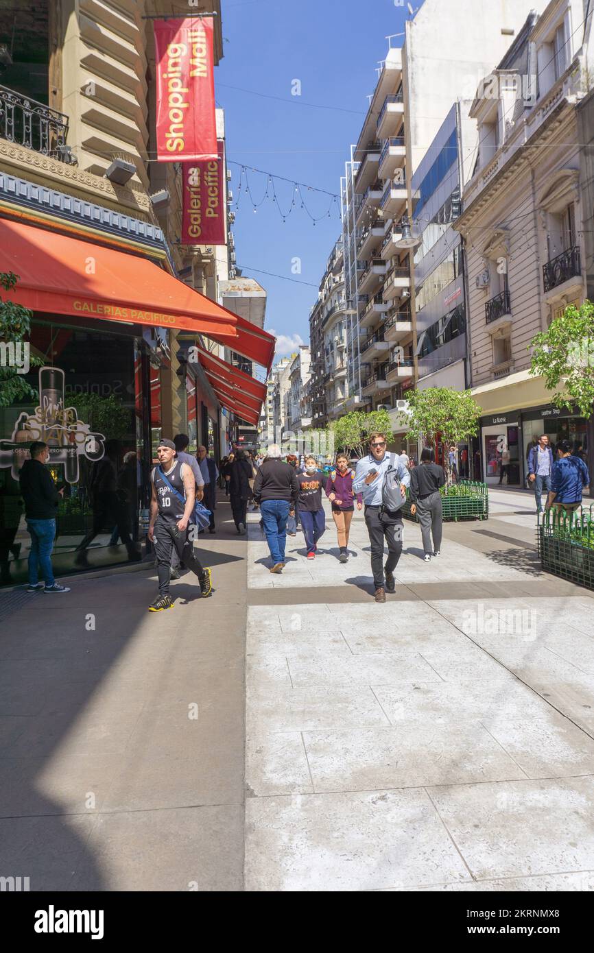 Av. Cordoba Street Outlet, Buenos Aires, South America; Argentina Stock Photo