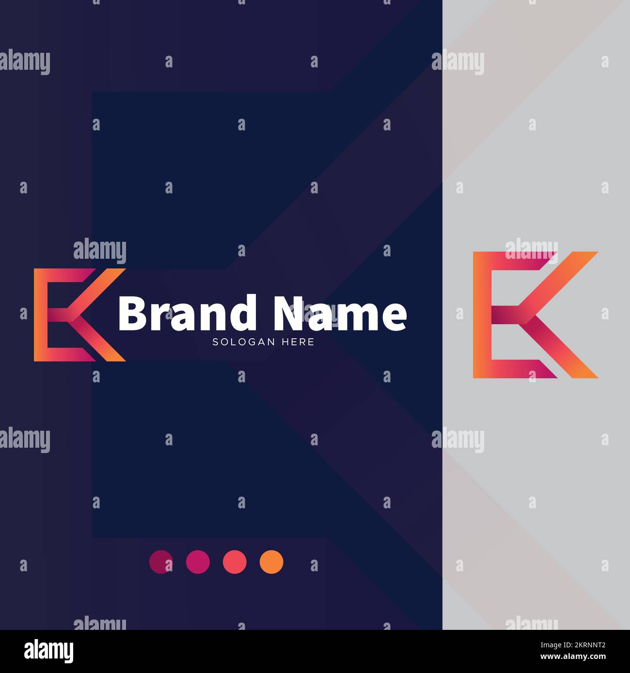 Letter K logo icon design, Alphabet K logo template. Stock Vector