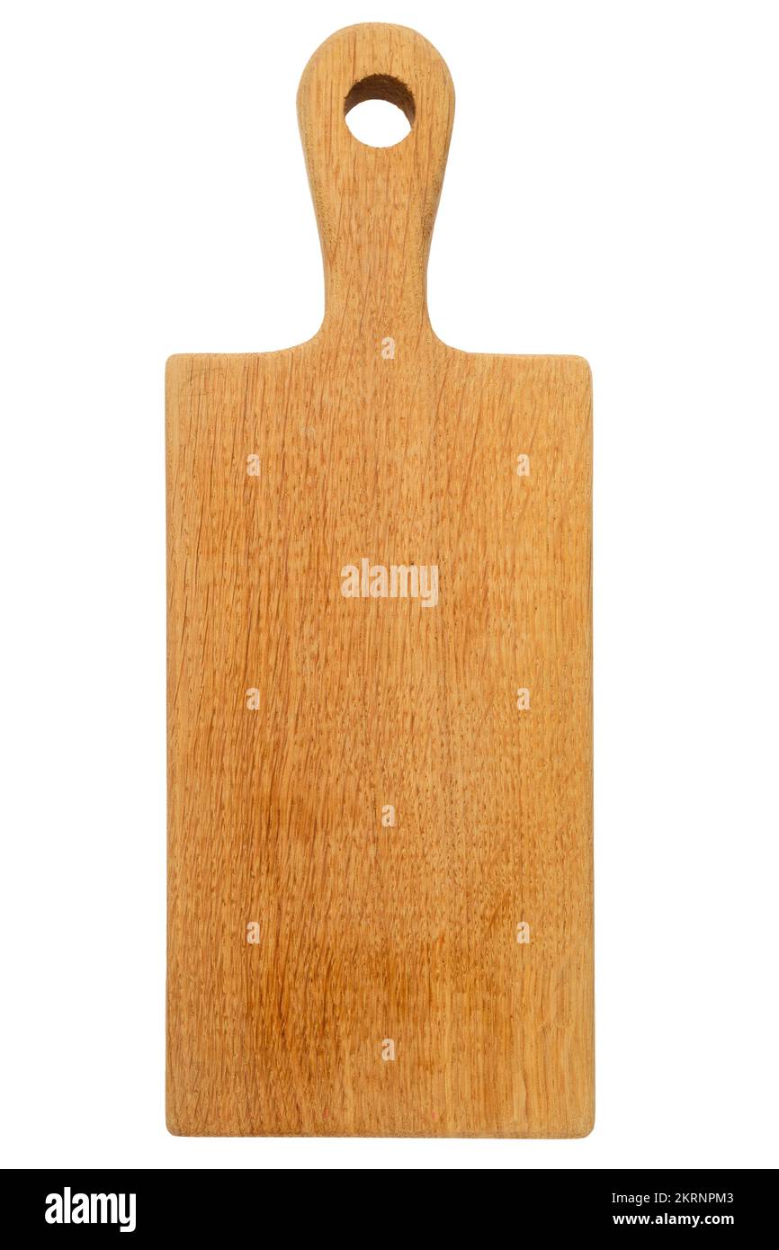 Wooden cutting board isolated on white background Stock Photo - Alamy
