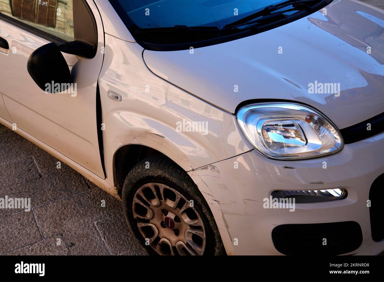 Detail of a broken car,Italy Stock Photo