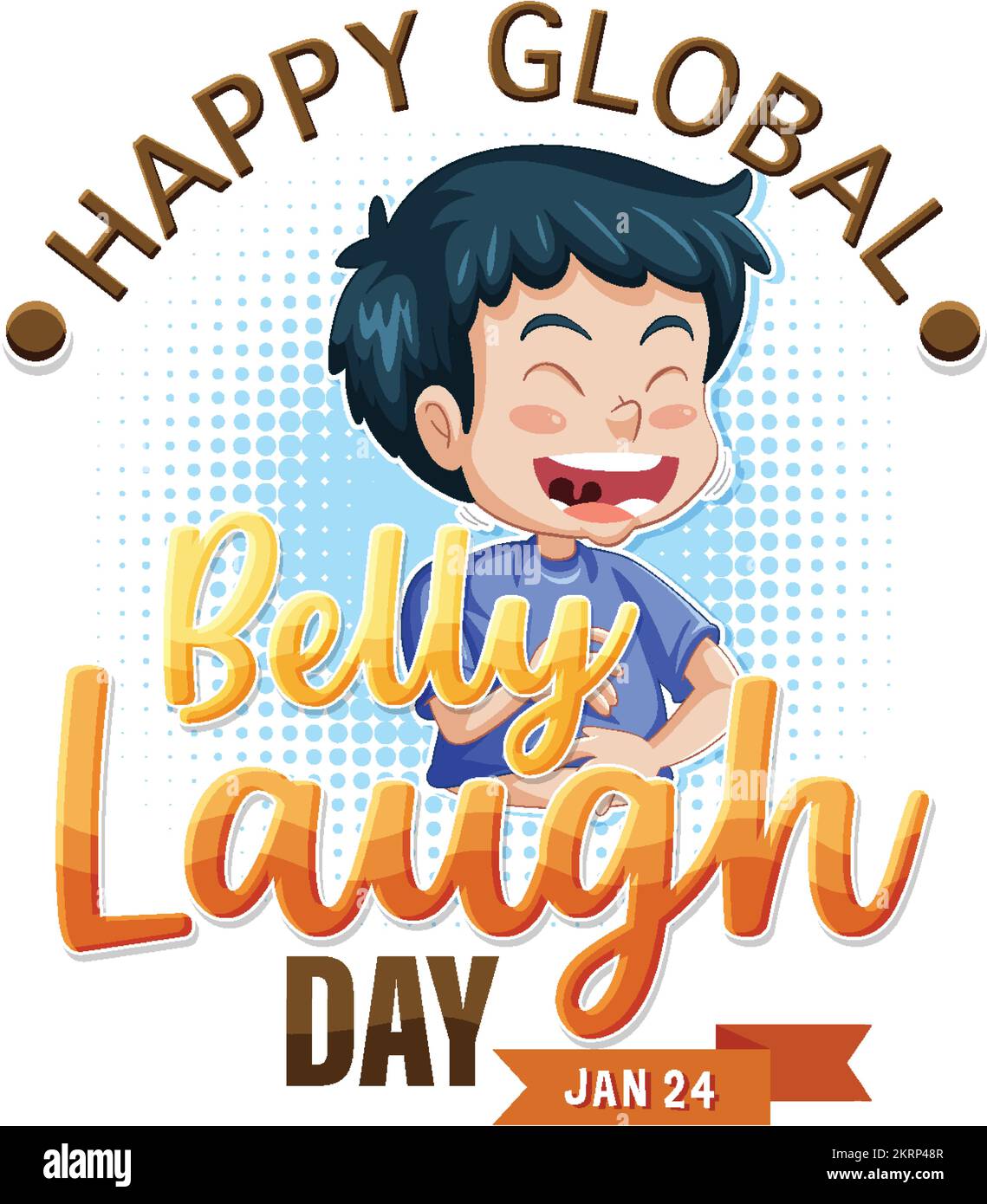Global Belly Laugh Day Banner Design illustration Stock Vector Image