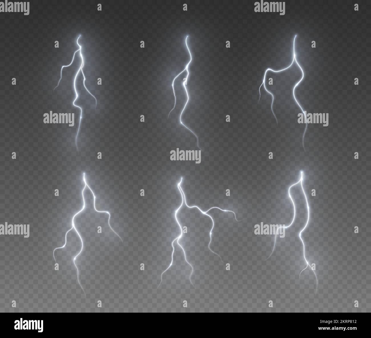 Thunderstorm lightning, thunderbolt strike, realistic electric zipper