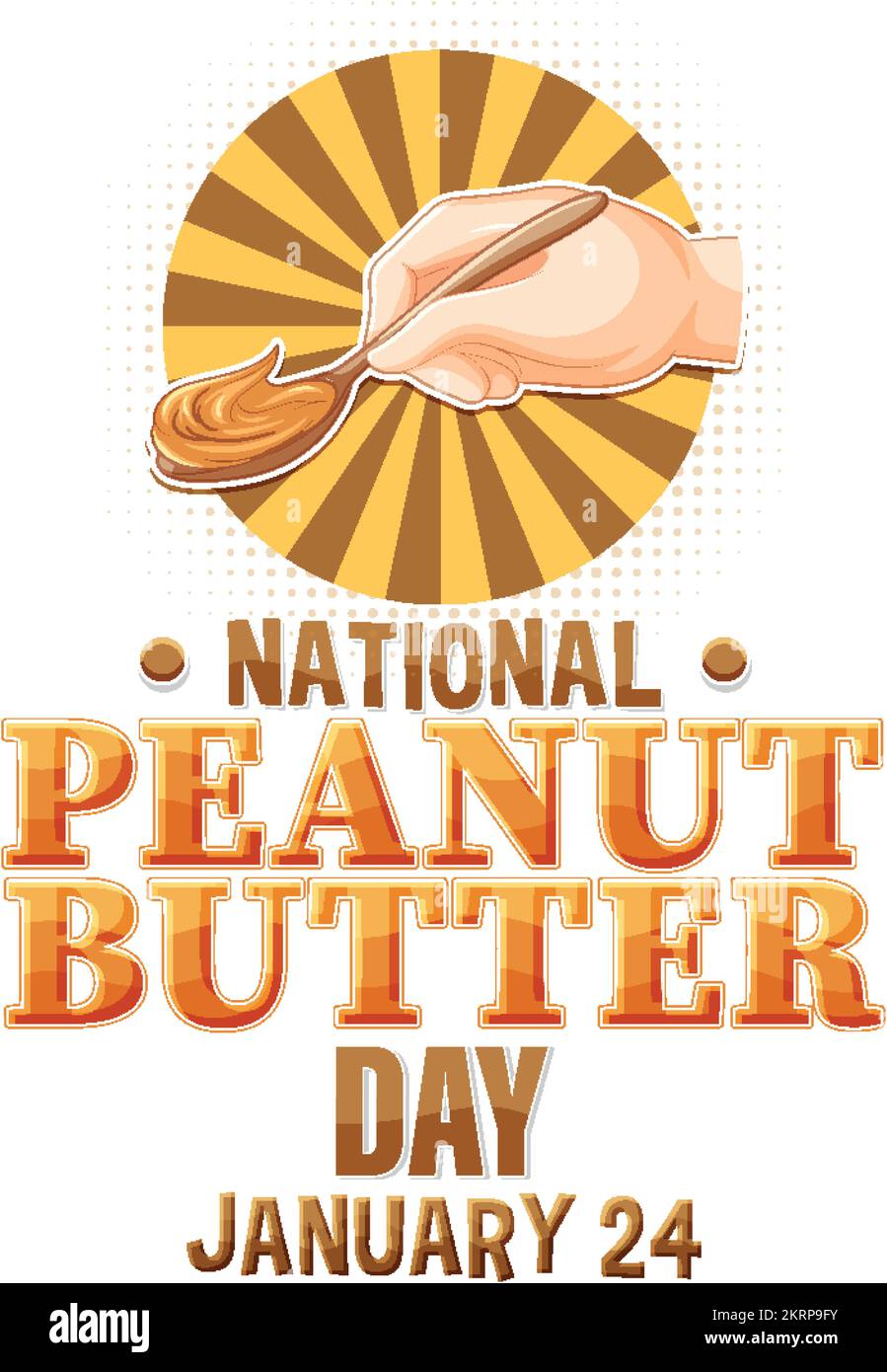 National Peanut Butter Day Banner Design illustration Stock Vector