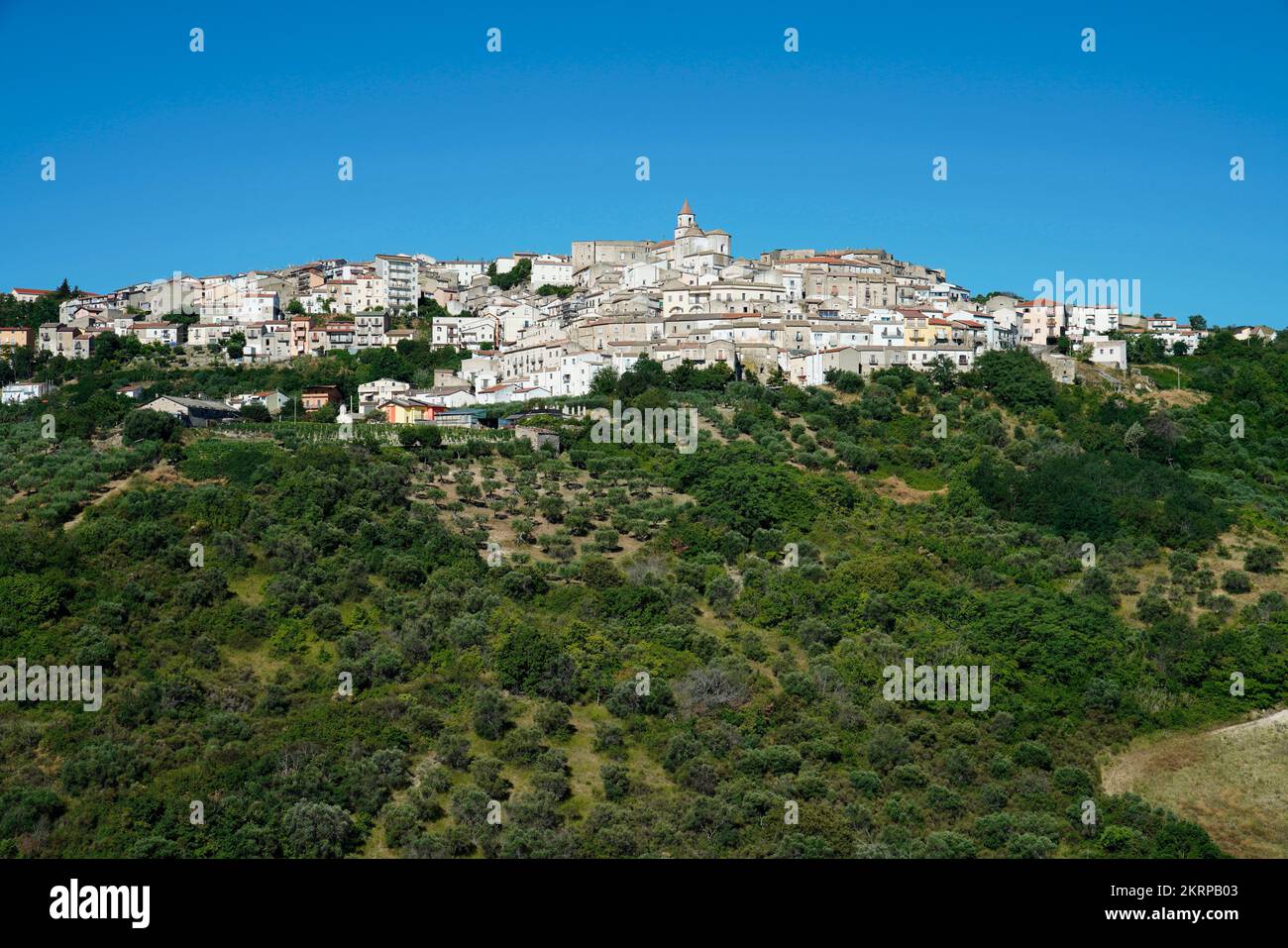 View of Oppido Lucano, Potenza Province, Basilicata Region, Italy, Basilicata, Italyhorozon Stock Photo