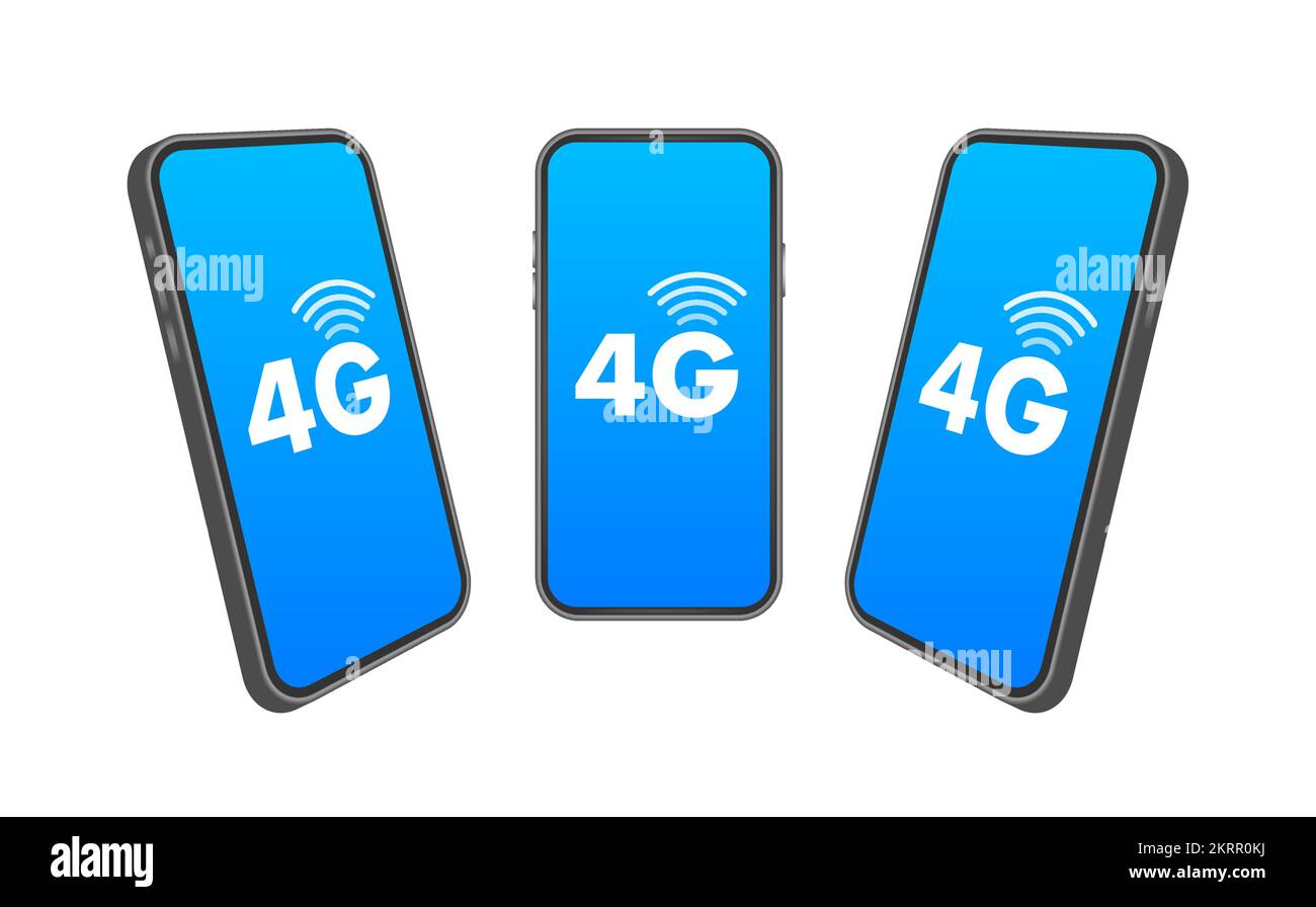 4G network wireless systems and internet. Communication network. Vector illustration Stock Vector