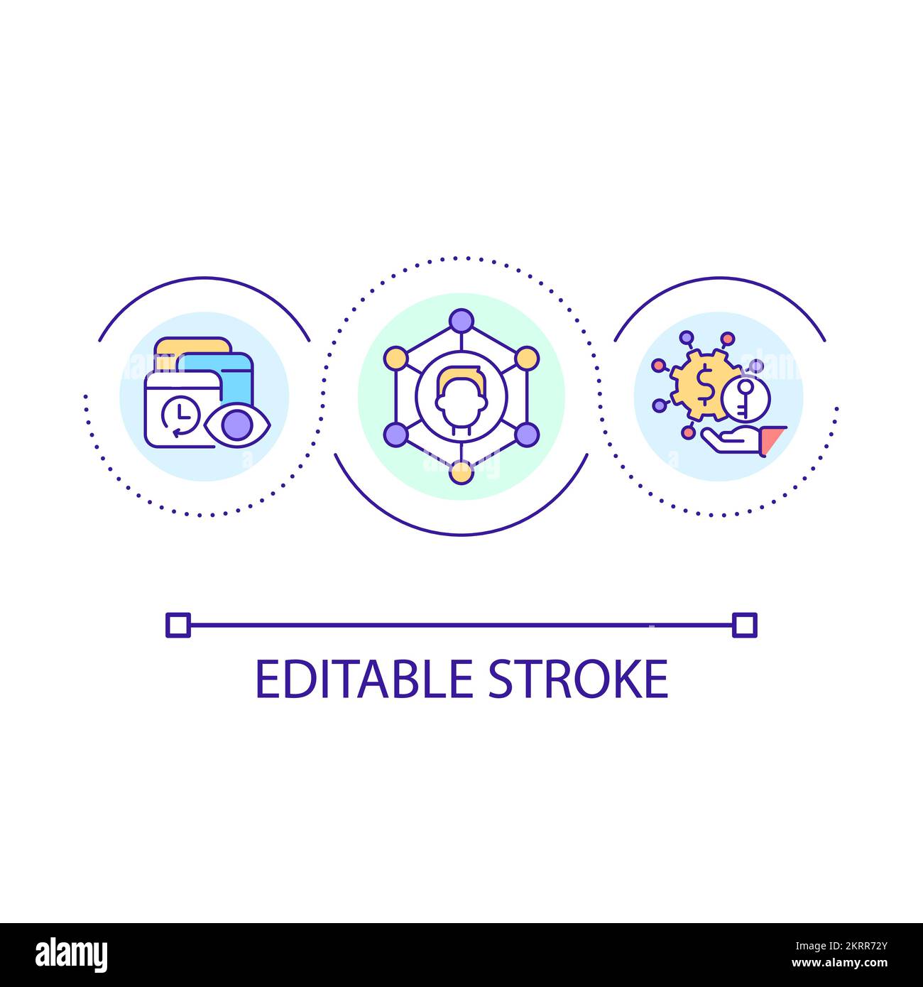 Private digital information loop concept icon Stock Vector Image & Art ...