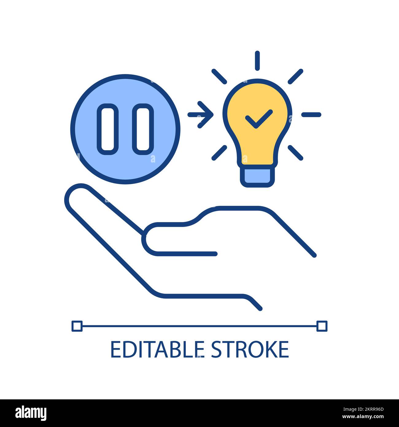Pauses in brainstorming process RGB color icon Stock Vector Image & Art ...