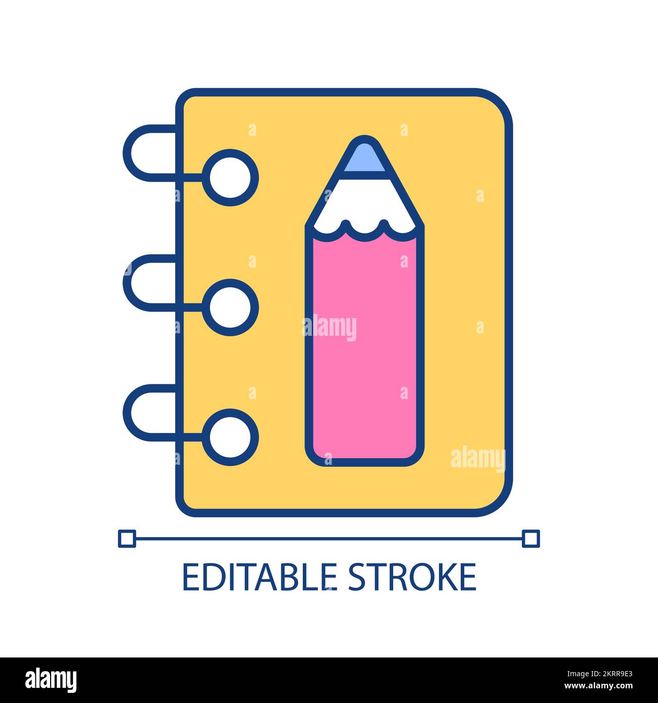 Sketchbook RGB color icon Stock Vector