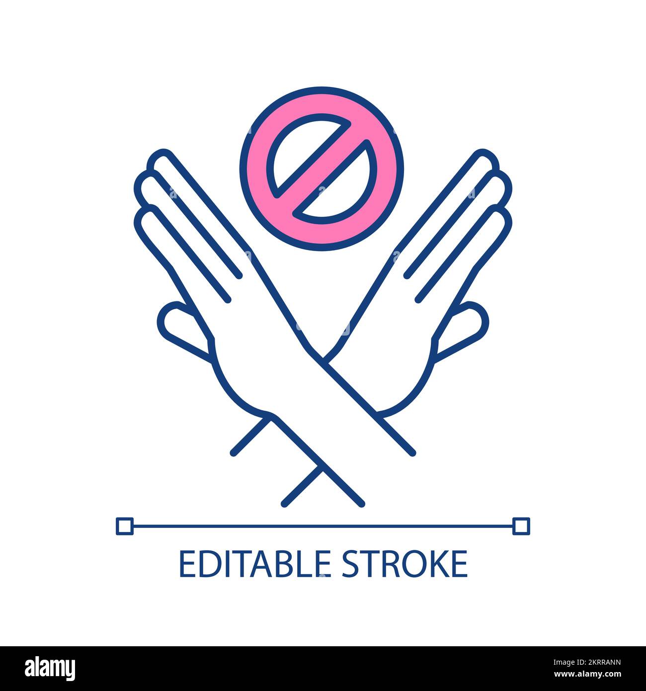 Crossed hands gesture RGB color icon Stock Vector Image & Art - Alamy