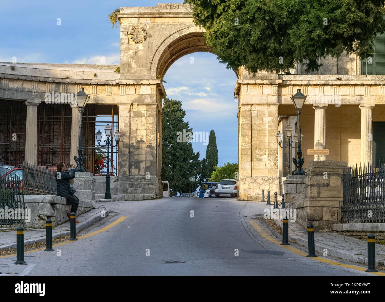 Archway at the Palace of St. Michael and St. housing The Museum of Asian Art, Corfu