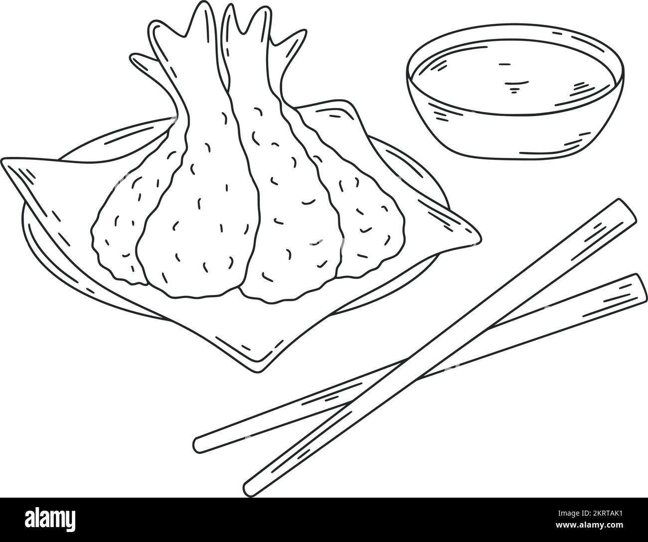 Tempura sketch vector illustration Stock Vector Image & Art Alamy