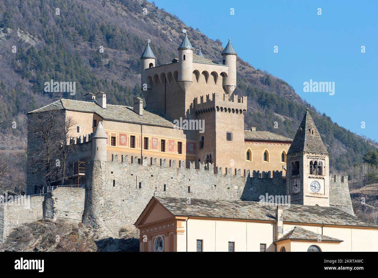 castle, saint pierre, italy Stock Photo