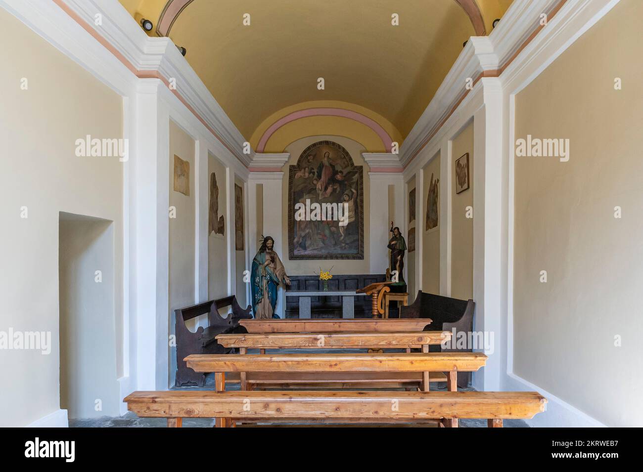 st. rocco church, pescarzo, italy Stock Photo