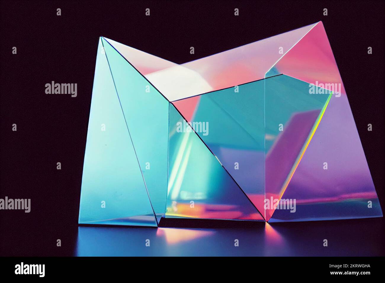 Glass prism Refracting light in vivid rainbow colors Stock Photo Alamy