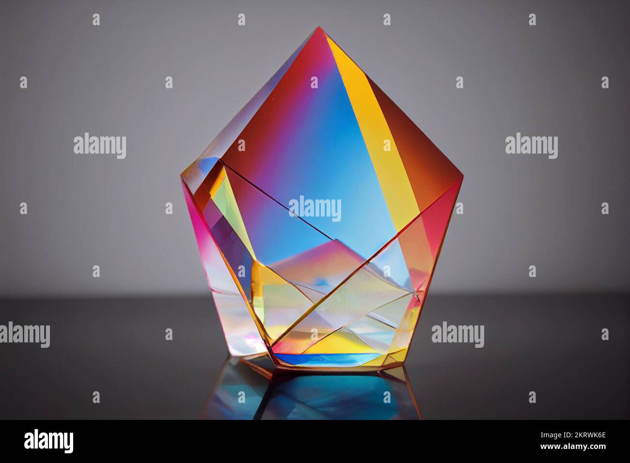 Glass prism Refracting light in vivid rainbow colors Stock Photo Alamy