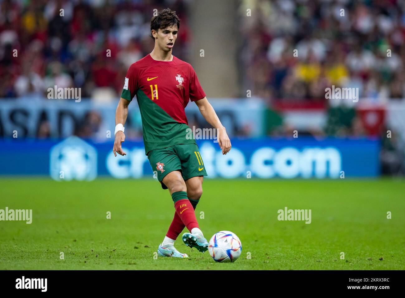 Lusail, Qatar. 28th Nov, 2022. Soccer: World Cup, Portugal - Uruguay, Preliminary round, Group H, Matchday 2, Lusail Iconic Stadium, Portugal's Joao Félix in action. Credit: Tom Weller/dpa/Alamy Live News Stock Photo
